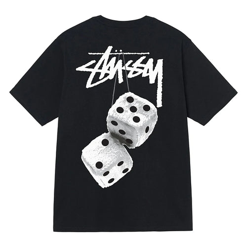 2024 Fashion New Fashion Woo Stussy Fuzzy Dice Tee Dice Logo Printing