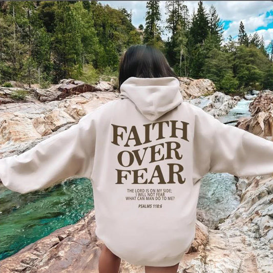 Faith Over Fear Christian Hoodie Christian Sweatshirt Jesus Hoodie