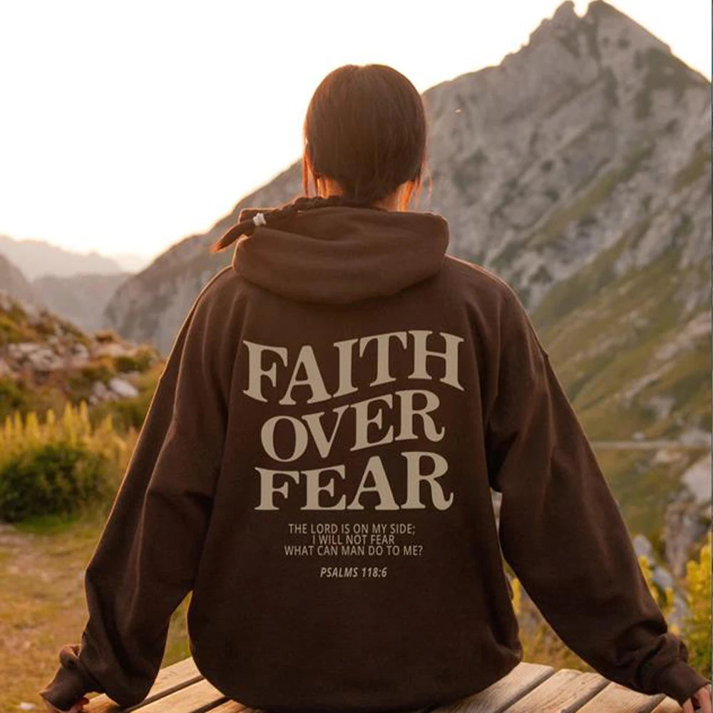 Faith Over Fear Christian Hoodie Christian Sweatshirt Jesus Hoodie