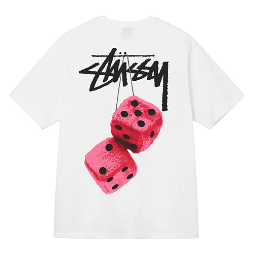 2024 Fashion New Fashion Woo Stussy Fuzzy Dice Tee Dice Logo Printing